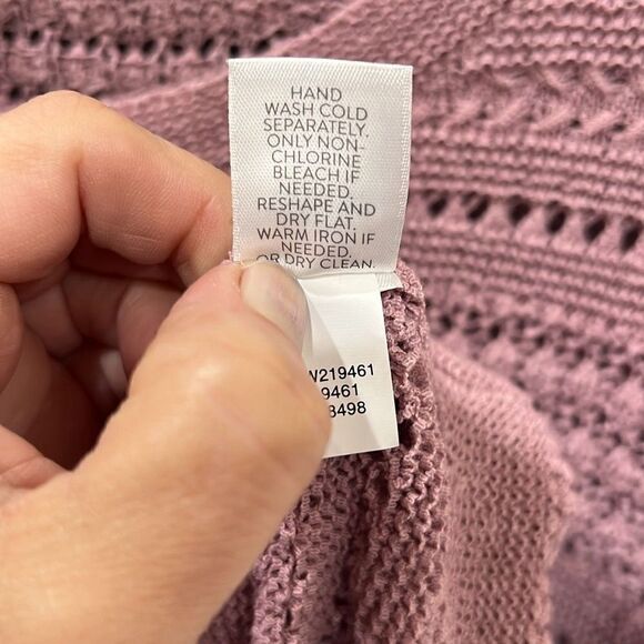 J.Jill Crocheted Sweater Pinkish Purple Size Large - Picture 11 of 11